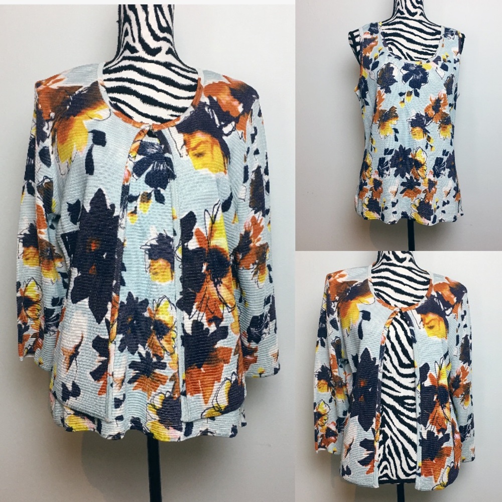 St John 2-Piece Jacket Shell Tank
